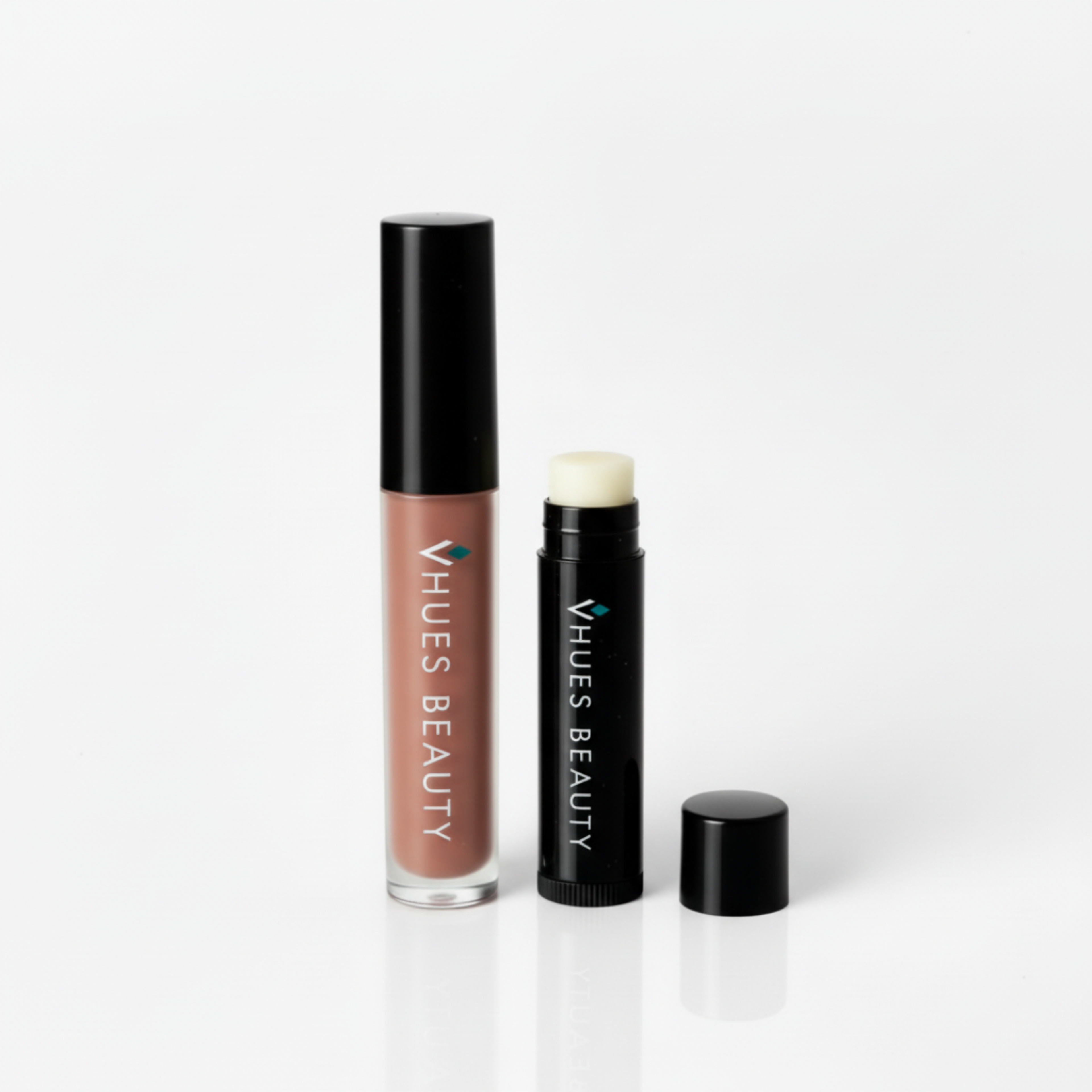 High Shine & Comfort · Lip Gloss + Lip Balm