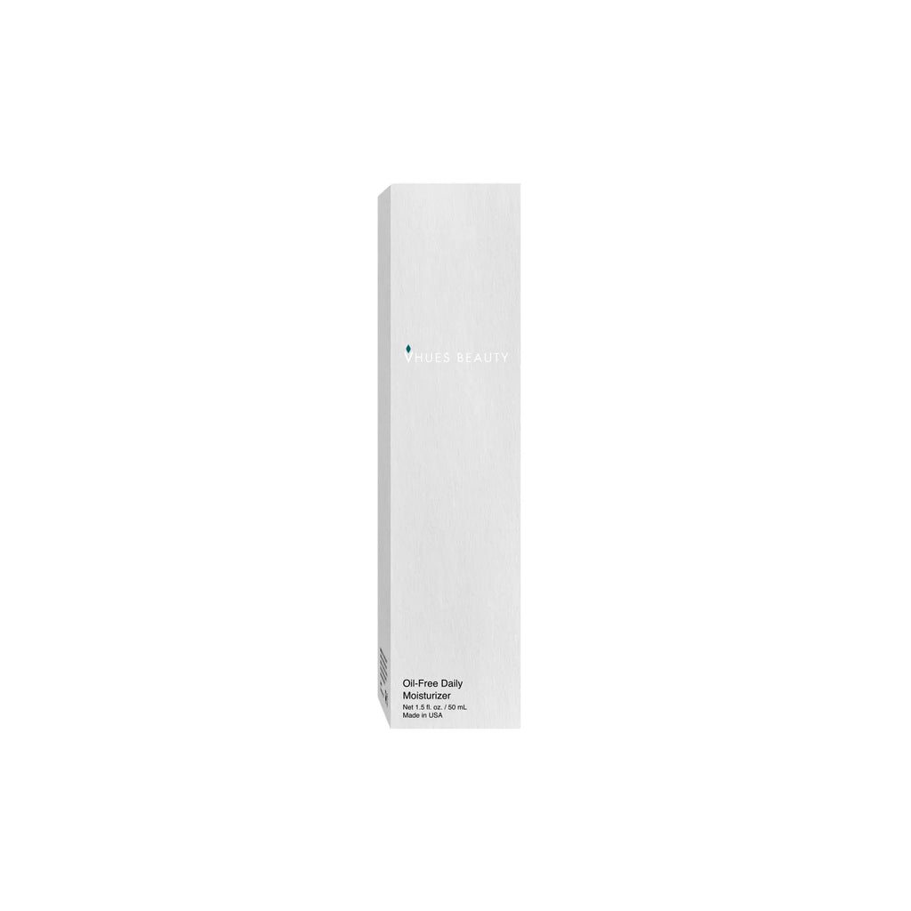 White skincare product box on a white background
