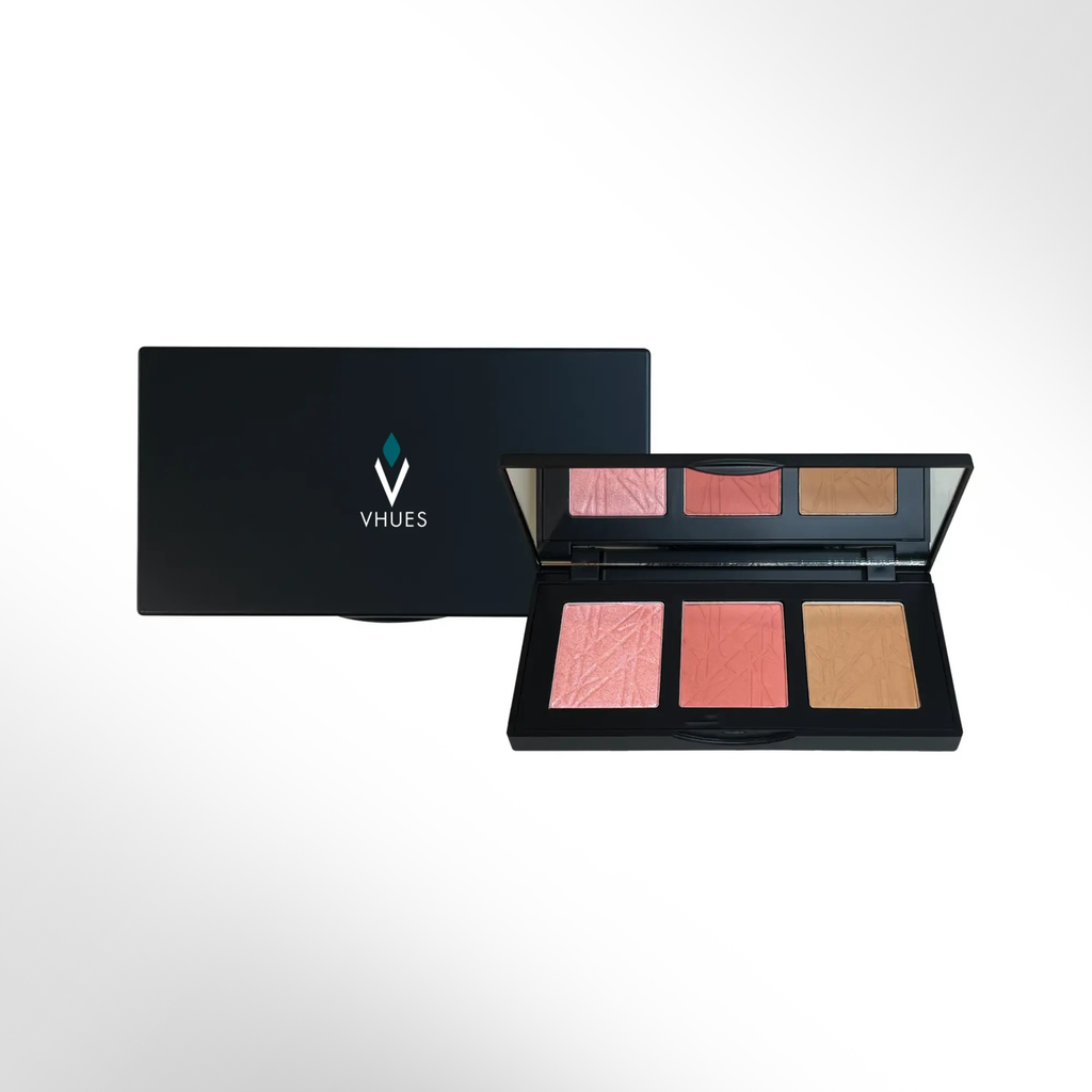 Vegan Pro Cheek Palette · Sculpt, Flush & Highlight