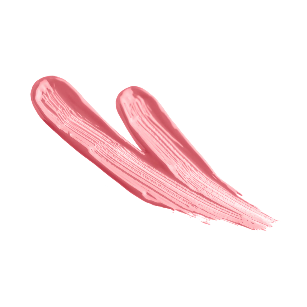 Two pink lipstick swatches on a white background