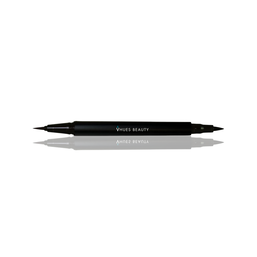Dual Tip Eyeliner Pen - Rich Black