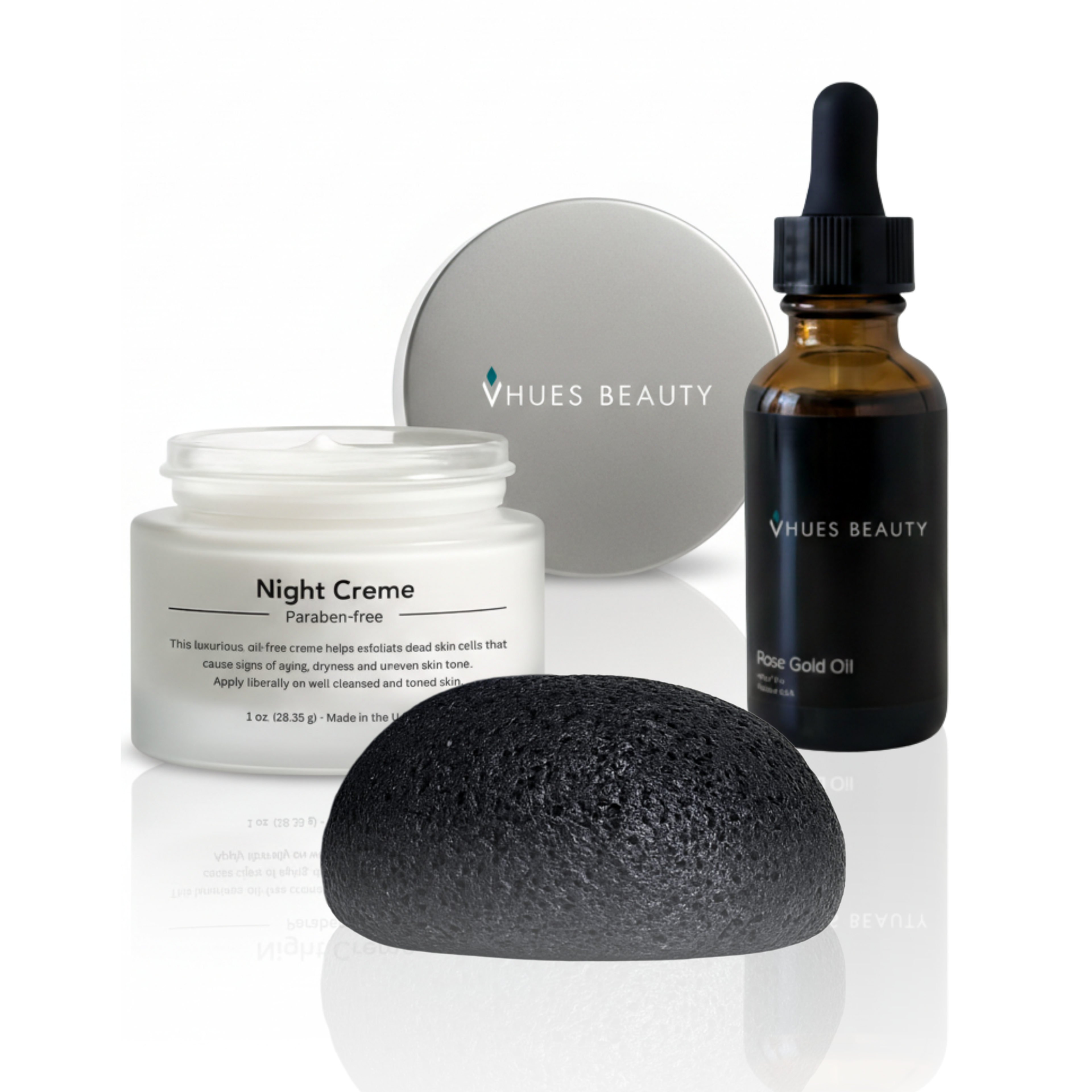 Total Overnight Renewal Kit · Facial Oil + Renewal Crème + Konjac Sponge