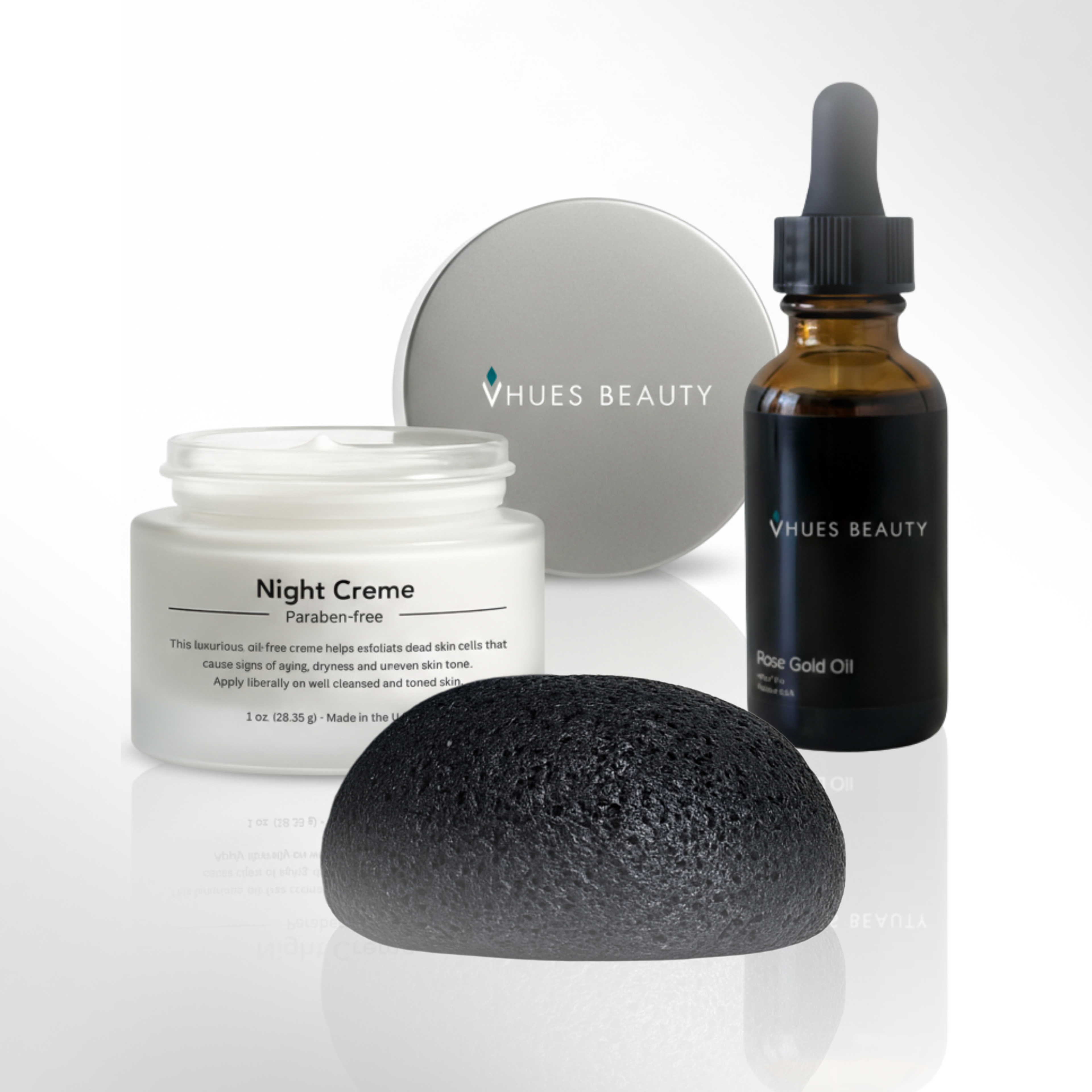 Total Overnight Renewal Kit · Facial Oil + Renewal Crème + Konjac Sponge